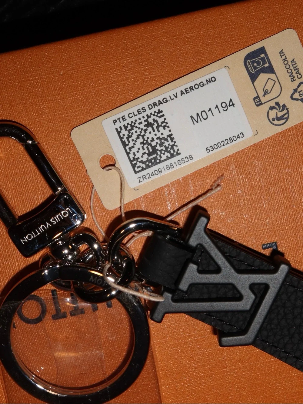 Louis Vuitton Black Leather Key Holder with Silver Hardware BRAND NEW WITH TAGS